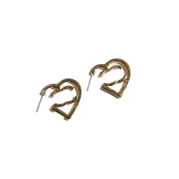 Designer Herzohrringe Ohrstolder Designer Marke 18k matt Gold plattiert Doppelbuchstaben Mode Frauen Temperament Earring Hochzeit Jewerlry Klassiker Stil