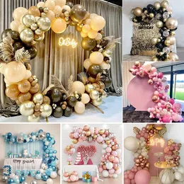 103pcs/lot Rose Gold Pink Blue White Balloon Garland for Birthday Party WeddingBaby Shower Decorations