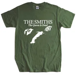 Męski T-Hirt Mężczyźni i kobiety Caual Trint Summer Summer Botton Peak Smith „Queen I Dead” 1980 'India Morriey Większy kosza Ize Homme Black T-shirt