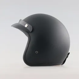 オートバイヘルメットヴィンテージオープンフェイスヘルメット高品質の手作りドット承認済みカパセテde Moto Casque Cascosパラ