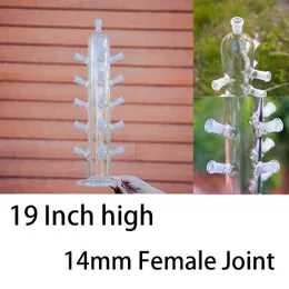 Unique Bong shape Hookahs Straight Tube Glass Bongs 19mm Water Pipes 14mm Female Joint Oil Dab Rigs With Bowl