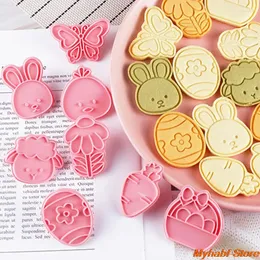 Baking Moulds 8pcs/set DIY 3D Easter Cookies Cutter Mold Cartoon Marine Animals Biscuit Press Mould Stamp Pastry Tools