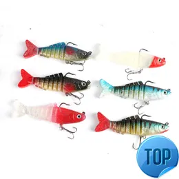 1 Pz Affondamento Wobblers Esche da pesca 8.5cm 17g 6 Multi snodato Swim Bait Esca artificiale dura Pike/Bass Fishing Lure Crank Bait