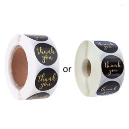 Gift Wrap K3NA 500pcs Round Thank You Stickers Seal Labels Wedding Party Scrapbooking Package Stationery Sticker