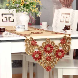 Table Runner XT Европейская вышиваемая таблица Элегантная таблица Организационная ткань из вышитых деревенских столбцов.