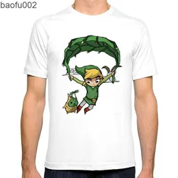 Camisetas masculinas tinta de paraquedas zelda tsshirt harajuku tops camisetas para homens de moda de algodão camiseta de manga curta Menina masculina verão 2019 w0322