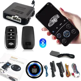 Universal Auto Alarm Car Pilote Start Zestaw Zestaw Bluetooth Aplikacja komórkowa Kontrola silnika zapłon Otwarcie pke bezkluczowy alarm samochodowy
