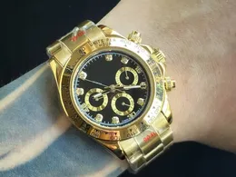 Con box di lusso automatico 2813 movimenti meccanici orologi neri orologi da uomo 116508 oro 116520 116528 orologi da polso maschile