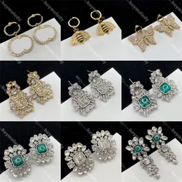 Orecchini pendenti in cristallo pieno con diamanti trasparenti di lusso Designer Dangler Personalità esagerata Amanti del fidanzamento di nozze Gioielli regalo per la sposa