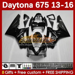 OEM Fairings Kit For Daytona 675 675R 13 14 15 16 2013 2014 2015 2016 MOTO Bodyworks 166No.69 Daytona675 Body Daytona 675 R 2013-2016 Motorcycle Fairing flames grey