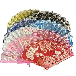 Chinese Style Folding Fans Classical Crafts Festival Performance Dance Fan Fashion Peacock Fan 42*23CM