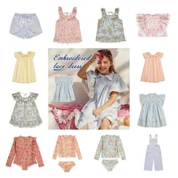 مجموعات الملابس مسبقًا SS على الطراز البريطاني LM Series French Girls Sweet Shuffle Dress Princess Doll Neck Lace 230322