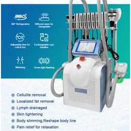 Professionell bärbar 7 i 1 40K Ultraljudslimning Ultraljud 360 ° Cryolipolys Fat Freeze Machine Plantations Fat Burning Lipo Massage Machine