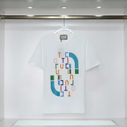 メンズTシャツTシャツスリムフィットショートスリーブコットン通気性ティートップデザインラグジュアリーレタープリントシャツ2023春の夏ハイストリートカジュアルメンズ服