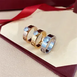 Carti tungstênio anéis casal homem homem jóias de luxo três anel de pedra 18k designer de ouro anel de unhas midi promessa anéis de liga de moda acessórios de aniversário presente