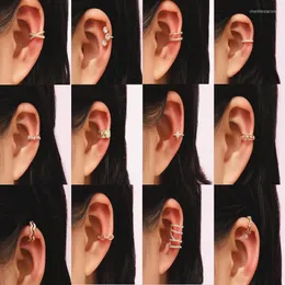 Stud Earrings Spiral Cartilage Shell Ear Clip No Hole Bone Is Used For Female Fashion Irregular Luxury Jewelry Wholesale