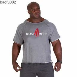 Erkek Tişörtleri Yüksek Kaliteli Sokak Erkekler Uzun Bölüm Gevşek Büyük Boy Hip Hop Uzun Versiyon Kavisli T-Shirt Büyük Boy Erkekler T-Shirt Spor Salonu T-Shirt W0322
