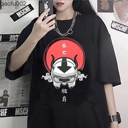 Męskie koszulki Awatar Ostatnia koszulka Airbender Thirt Women Kawaii Anime Appa tshirt zabawne kreskówkowe koszulki graficzne mody mody unisex T-shirt żeńska W0322