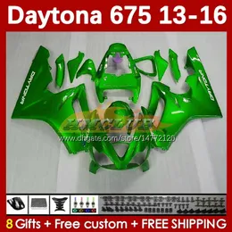 Daytona için OEM Fairings Kiti 675 675R 13 14 15 16 2013 2014 2015 2016 Moto Bodyworks 166no.87 Daytona675 Body Daytona 675 R 2013-2016 Motosiklet Kaplama Yeşil Stock