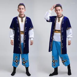 Stage Wear 2023 Men's Xinjiang Dance Show Clothing Adult Hui Uygur Ethnic Group Minority Kazakh Clothes & Accessories