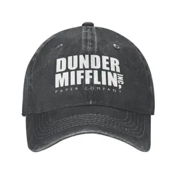 Snapbacks Fashion Dunder Mifflining Paper Company bawełniana czapka z daszkiem dla kobiet mężczyzn oddychająca biuro program telewizyjny tata kapelusz sport 230322