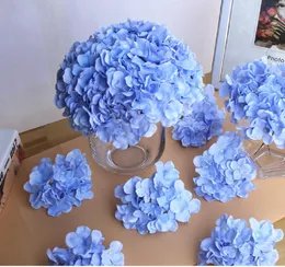 웨딩 장식 시뮬레이션 수국 헤드 웨딩 파티를위한 놀라운 다채로운 장식 꽃 고급 인공 수국 실크 DIY 꽃 장식