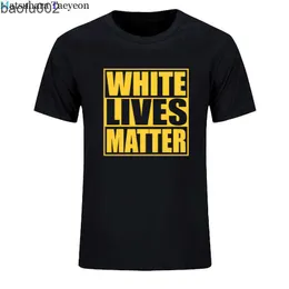 Herren T-Shirts White Lives Matter Black Lives Matter Lustige T-Shirts Coole Designs Grafik-T-Shirt 100 % Baumwolle Camisas Sommer Herren T-Shirt Tops W0322