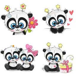 Väggklistermärken tre ratels qc529 stora ögon panda för barn härliga barns leksaksgåva dekaler dekoration av dagis
