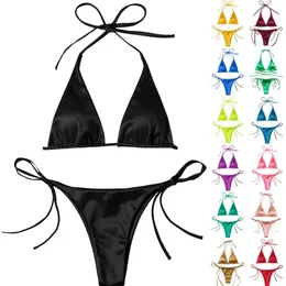 Women's Swimwear Women Bandeau Bandage Bikini Set Push Up Brazilian Beachwear Swimsuit Sexy Bikiniwear Top With Underwire