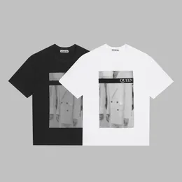 DSQ Phantom Turtle 남자 티셔츠 Queen Men 's Black White Atelier T-Shirt in Black Mix 68655