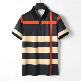 Luksusowa koszulka koszulka Polo marka designerska T-shirt Stripe Stripe krótkie rękawowe wiosna letnia moda męska i damska koszulka