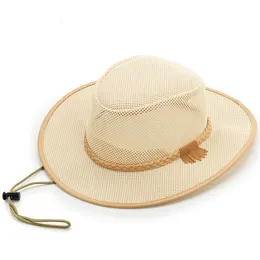 Ball Caps Natural Straw Cowboy Hat Women Men Handmade Weave Hats for Lady Summer Western Sombrero Hombre Lifeguard