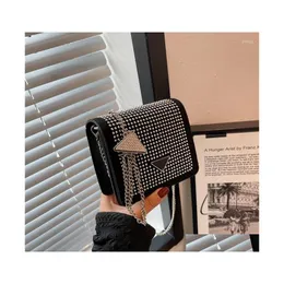 Shopping Bags Shoder For Women Crossbody This Year Mini Rhinestone Chain Chest Pack Fashion Single Bag Waist 120Cm Drop Delivery Lag Dhwne