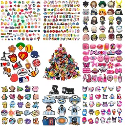 Schuhteile Zubehör Niedliche Croc Charms PVC Ästhetische Cartoon Clog Sandale Armband Armband Pack Kawaii Für Kinder Jungen Mädchen Mann Frau OT209