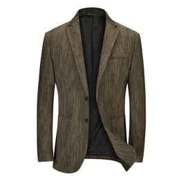 Męskie garnitury Blazers w średnim wieku Business Casual Coat Niebieski garnitur męski garnitur Slim Fit Single Single Men's Wear 230322