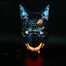 Party Masks Wolf Scary Animal Led Light Up for Men Women Festival Cosplay Halloween Costume Masquerade Parties Carnival 230321