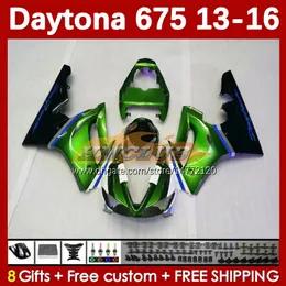 Kit carenatura moto per Daytona 675 675R 2013 2014 2015 2016 Carrozzeria 166No.113 Daytona675 Corpo Daytona 675 R 13 14 15 16 2013-2016 Carenature OEM MOTO stock verde