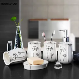 Bath Accessory Set China Bathroom Ceramic Supplies Wash Kit Toothbrush Cups Wedding Gifts Accessories Home Garden
