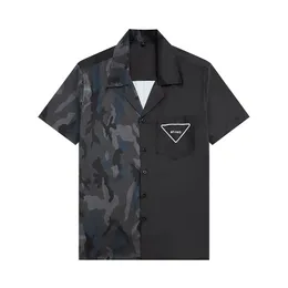 남자 셔츠 디자이너 셔츠는 남성용 짧은 슬리브 싱글 블라우스 탑을 거절합니다.
