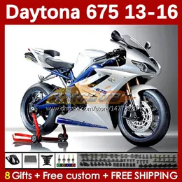 OEM-Verkleidungsset für Daytona 675 675R 13 14 15 16 2013 2014 2015 2016 MOTO Bodyworks 166Nr. 73 Daytona675 Body Daytona 675 R 2013-2016 Motorradverkleidung weiß perlmutt