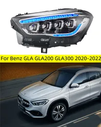 Benz GLA 20 20-2022 GLA200 GLA30 LEDヘッドライト高ビームレンズデイタイムランニングライトのフルLEDヘッドライト