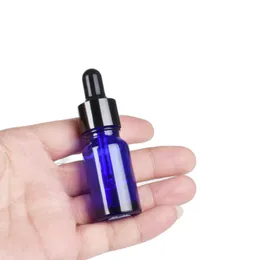 Cosmetic Packaging Blue Dropper Bottles 5ml 10ml 15ml 20ml 30ml 50ml 100ml Glass Essential Oil E Liquid Reagent Pipette Container