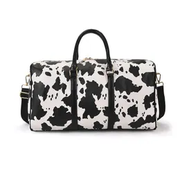 Duffle Bagss Ny kortdistansrese Big Capacity Leopard Print kontrast Tote One Shoulder Portable Sports Fitness 230316