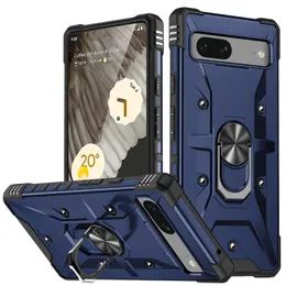 Casos anti -deslizamento de aderência à mão para o Google Pixel 8A 8 7a 7 6 6a Pro Samsung A24 A34 A14 iPhone Phone Ring Shocksproof Case