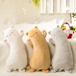 Hot 1pc 65cm Kawaii Creative Cat Peluche Toys fofo travesseiro de gato deitado Sofá macio bonecos de almofada recheados para meninas presentes