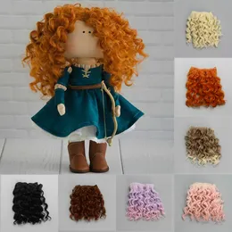 Doll Accessories 15100cm High Quality Screw Curly Hair Extensions for All Dolls DIY Wigs Heat Resistant Fiber Wefts toys 230322
