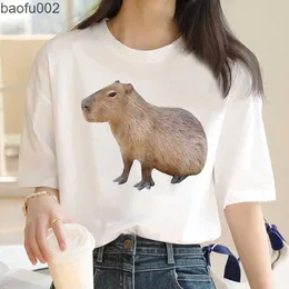 Men's T-Shirts Capybara Tee men summer streetwear tshirt male funny clothing W0322