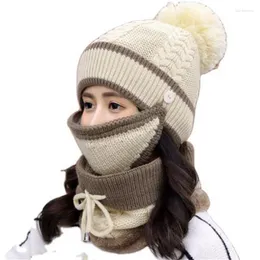 Beanies Beanie/Skull Caps Hat Female Winter Cute Warm Knitted For Women Protect Ears Moft Outdoor Thicken Cycling Cap SYXMAO110 Davi22