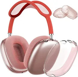 Para airpods max pacote air pro 2 3 2ª geração Acessórios para fone de ouvido com faixa de cabeça transparente de silicone sólido Capa protetora para fones de ouvido
