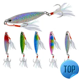 Metal Jig Fishing Lure Bass Fishing Jigs Weights 7-30g Holographic Trolling Saltwater Lures Isca Artificial Fish Tackle Pike